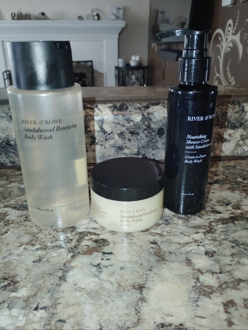 Sandalwood Body Care Trio - Cream & Black New